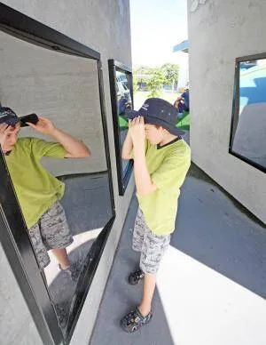 fun house mirror boy